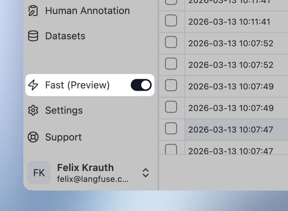 UI toggle for new data model